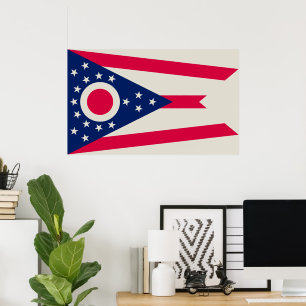 Ohio Flag: The Buckeye State Banner Poster