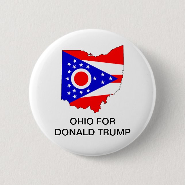OHIO for DONALD TRUMP 2020 Presidential Button (Front)