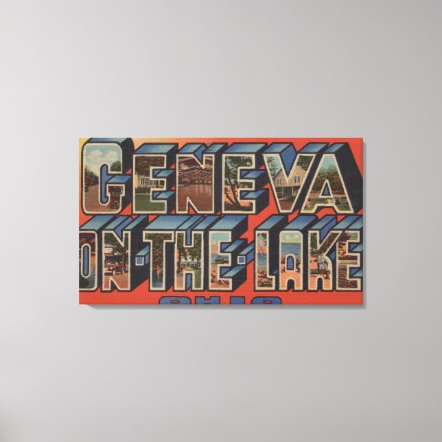 Ohio - Geneva-on-the-Lake - Large Letter Scenes Canvas Print (Front)