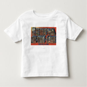Ohio - Geneva-on-the-Lake - Large Letter Scenes Toddler T-Shirt