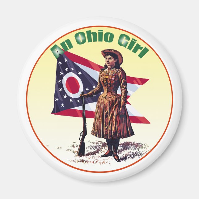 Ohio Girl, Annie Oakley Magnet (Front)