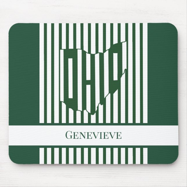 Ohio Green Stripe Mouse Pad (Front)