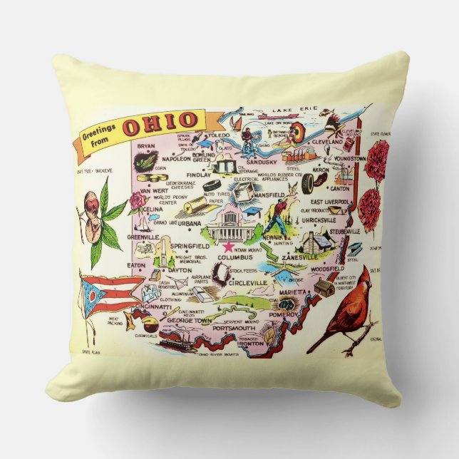  Ohio Greetings  Cushion (Front)
