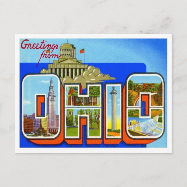 Ohio Greetings From US States Postcard (Front)