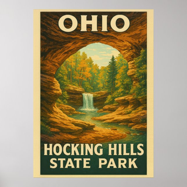Ohio Hocking Hills State Park V01 Poster (Front)