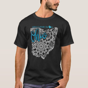 Ohio Home State Oh Mandala Map Usa America Us Patr T-Shirt