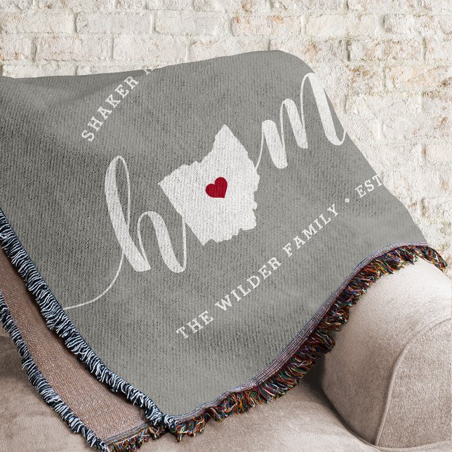 Ohio Home State Personalised Throw Blanket (Creator Uploaded)
