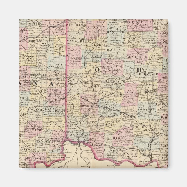 Ohio, Indiana Magnet (Front)