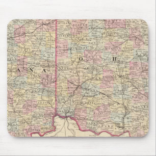 Ohio, Indiana Mouse Pad