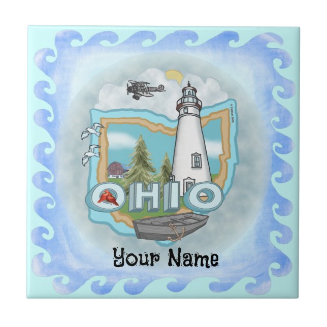 Ohio Lighthouse  tile (Front)