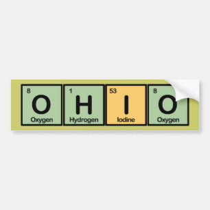 Ohio made of Elements Bumper Sticker