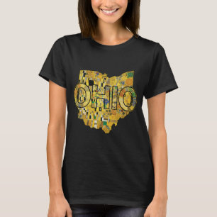 Ohio Map and Text T-Shirt