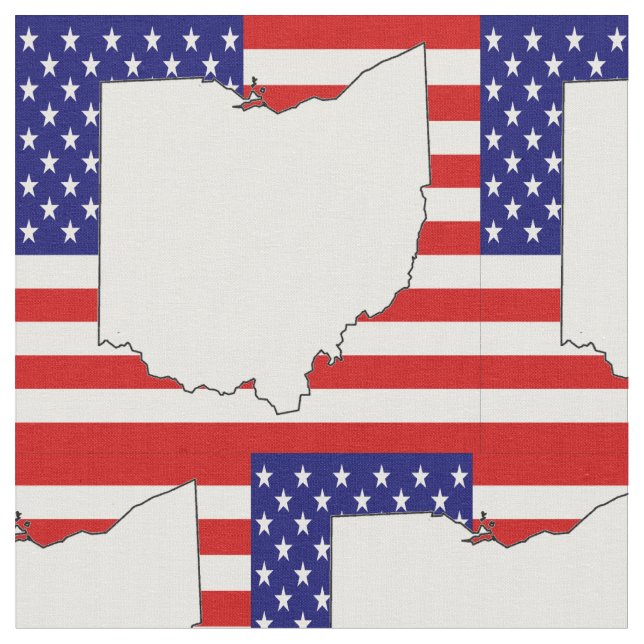OHIO MAP FABRIC (Close Up)