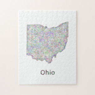 Ohio map jigsaw puzzle