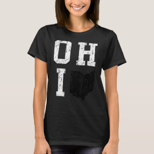 Ohio Map OH Home Shape State Vintage Grunge T-Shirt