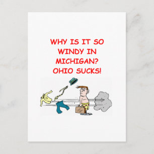 ohio michigan joke postcard