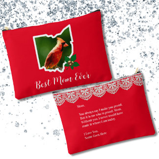 Ohio Mum Cardinal Custom Mother's Day Toiletry Bag