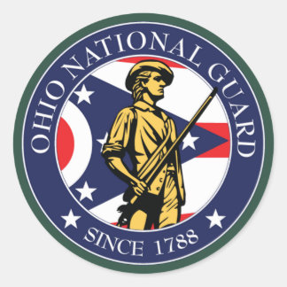 Ohio National Guard Classic Round Sticker