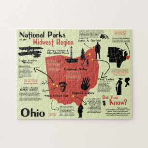 Ohio National Parks Pictorial Map Jigsaw Puzzle