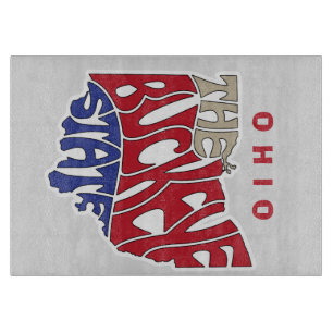Ohio Nickname Word Art Cutting Board