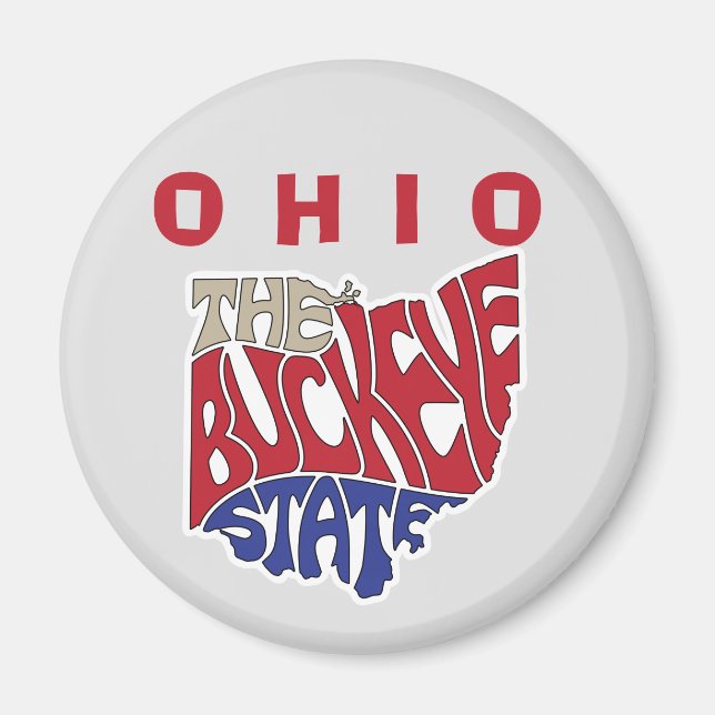 Ohio Nickname Word Art  Magnet (Front)