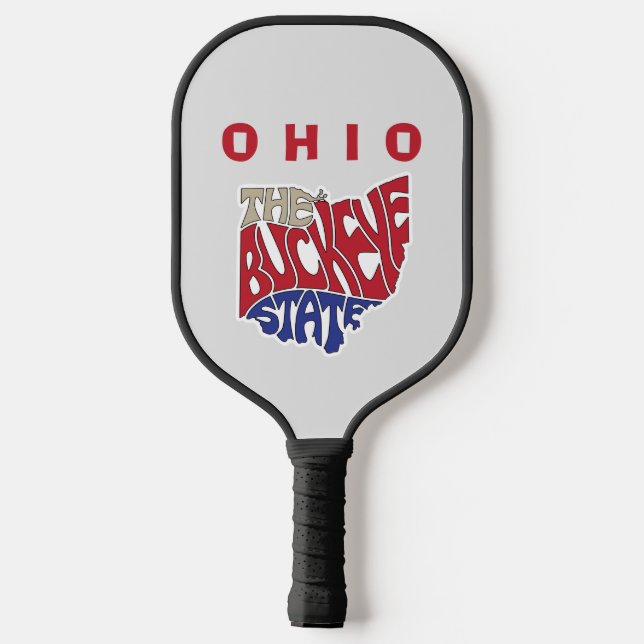 Ohio Nickname Word Art  Pickleball Paddle (Back)