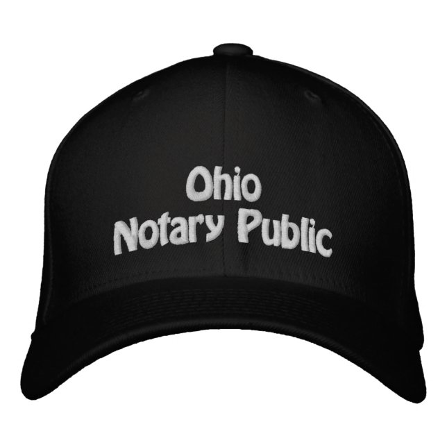 Ohio Notary Public Embroidered Baseball Cap (Front)
