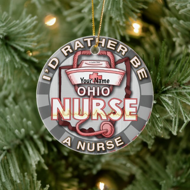 Ohio nurse  ceramic tree decoration (Tree)