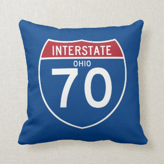 Ohio OH I-70 Interstate Highway Shield - Cushion
