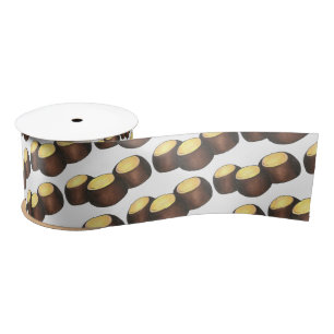 Ohio OH Peanut Butter Buckeye Buck Eye Nut Candy Satin Ribbon
