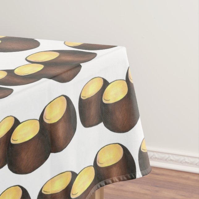 Ohio OH Peanut Butter Buckeye Buck Eye Nut Candy Tablecloth (In Situ)