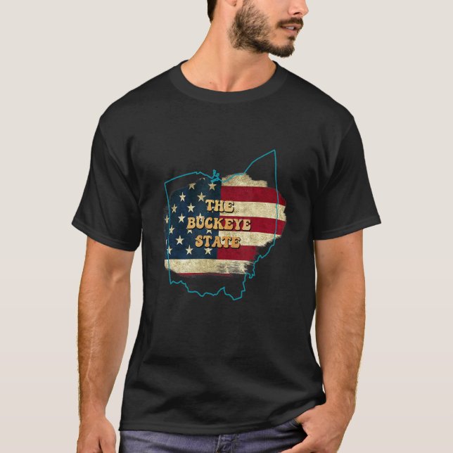Ohio Oh Us Flag Motto T-Shirt (Front)