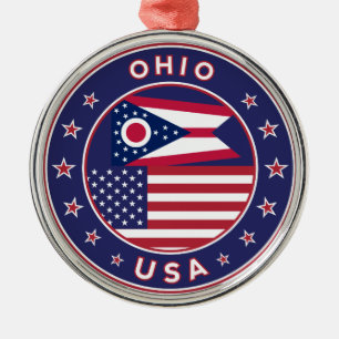 Ohio, Ohio t-shirt, Ohio sticker, phone case Metal Tree Decoration