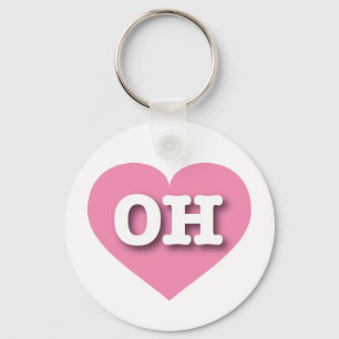 Ohio Pink Heart - Big Love Key Ring