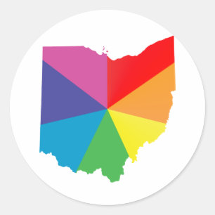 ohio pride. classic round sticker