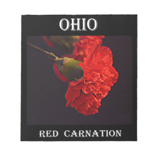 Ohio Red Carnation Notepad