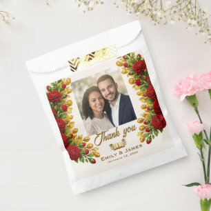 Ohio Red Carnation Wedding Seed Packet Favour Bags