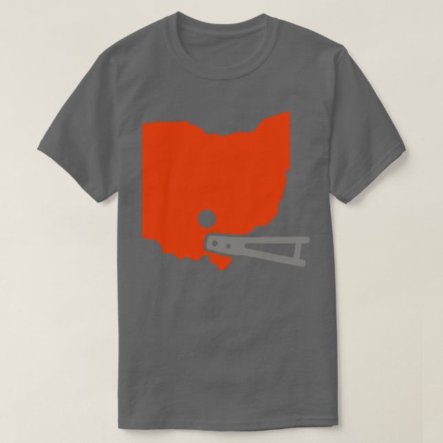 Ohio Retro Helmet Brown T-Shirt (Design Front)