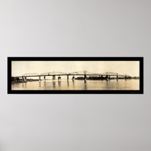 Ohio River Bridge Photo 1911 Poster