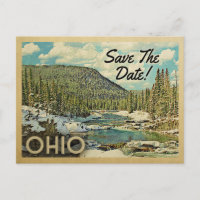 Ohio Save The Date Mountains River Snow