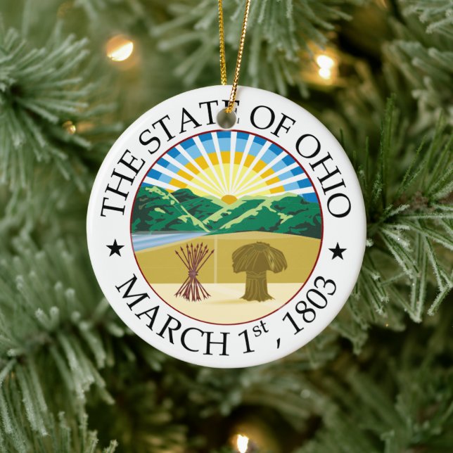 Ohio sign ceramic tree decoration (Tree)