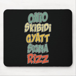 Ohio Skibidi Gyatt Sigma Rizz Gen Alpha Xmas Chris Mouse Pad