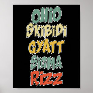 Ohio Skibidi Gyatt Sigma Rizz Gen Alpha Xmas Chris Poster