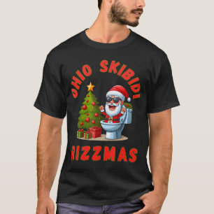 Ohio Skibidi Rizzmas Christmas Rizz Santa Claus T-Shirt
