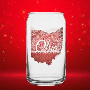 Ohio Souvenir Gift for Her Can Glass