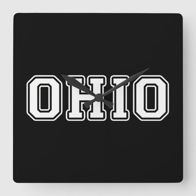 Ohio Square Wall Clock (Front)