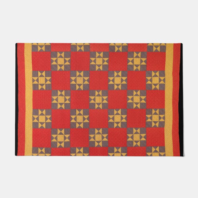 Ohio Star quilt Doormat (Front)