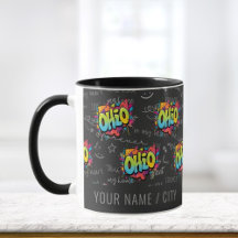 Ohio state buckeyes black graffiti pattern Mug