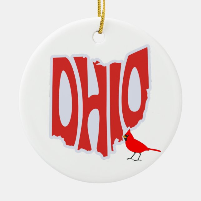 Ohio State Christmas Tree Ornament (Front)