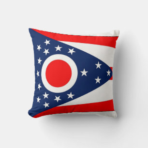 Ohio State Flag American MoJo Pillow